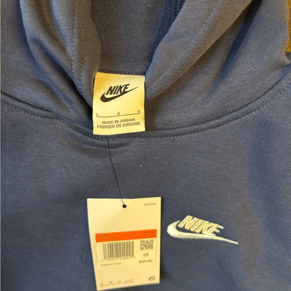 NWT Nike Kids Blue Hoodie /Large - Picture 5 of 6